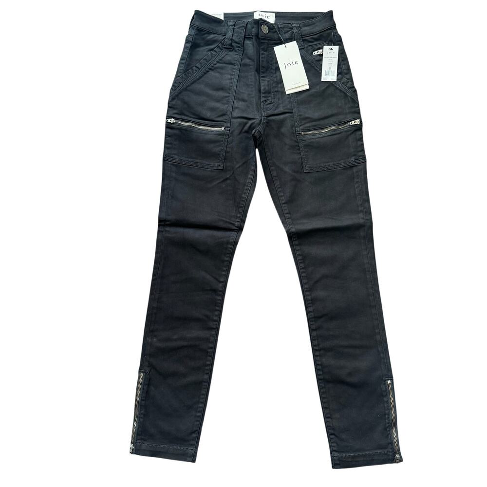 Joie Women's High Waisted Park Limited Edition Cargo Style Pant Black Size 27